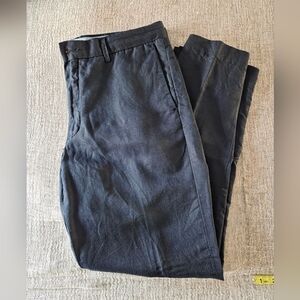 Mens Polo Linen/ Cotton Chinos 34x30 Navy